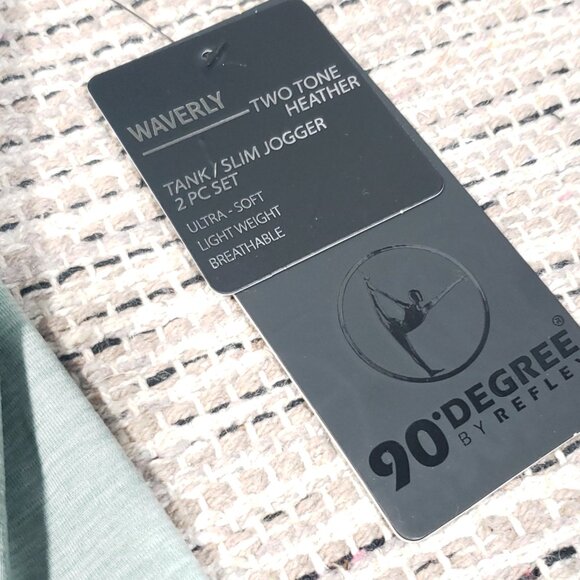 90° Degree Heathered Mint Green Workout Top Size Medium - Picture 3 of 5